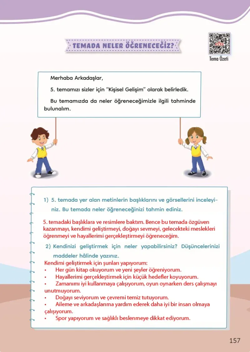 3. Sınıf Türkçe Ders Kitabı Cevapları Meb Yayınları Sayfa 157 Çözüm Görseli