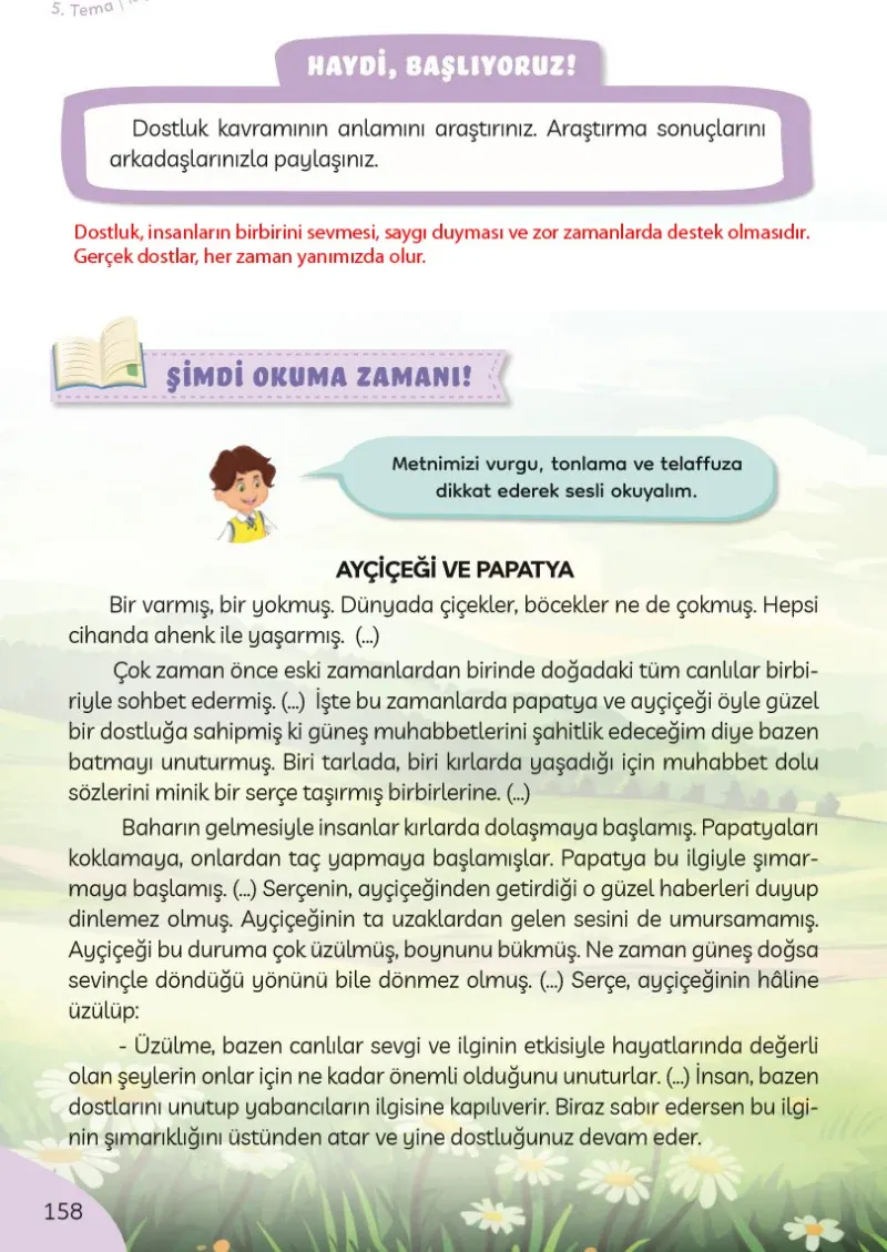 3. Sınıf Türkçe Ders Kitabı Cevapları Meb Yayınları Sayfa 158 Çözüm Görseli