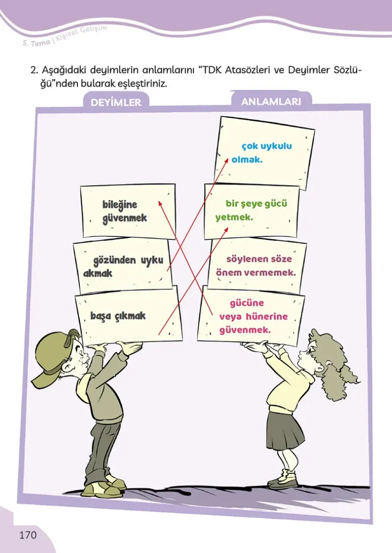 3. Sınıf Türkçe Ders Kitabı Cevapları Meb Yayınları Sayfa 170 Çözüm Görseli
