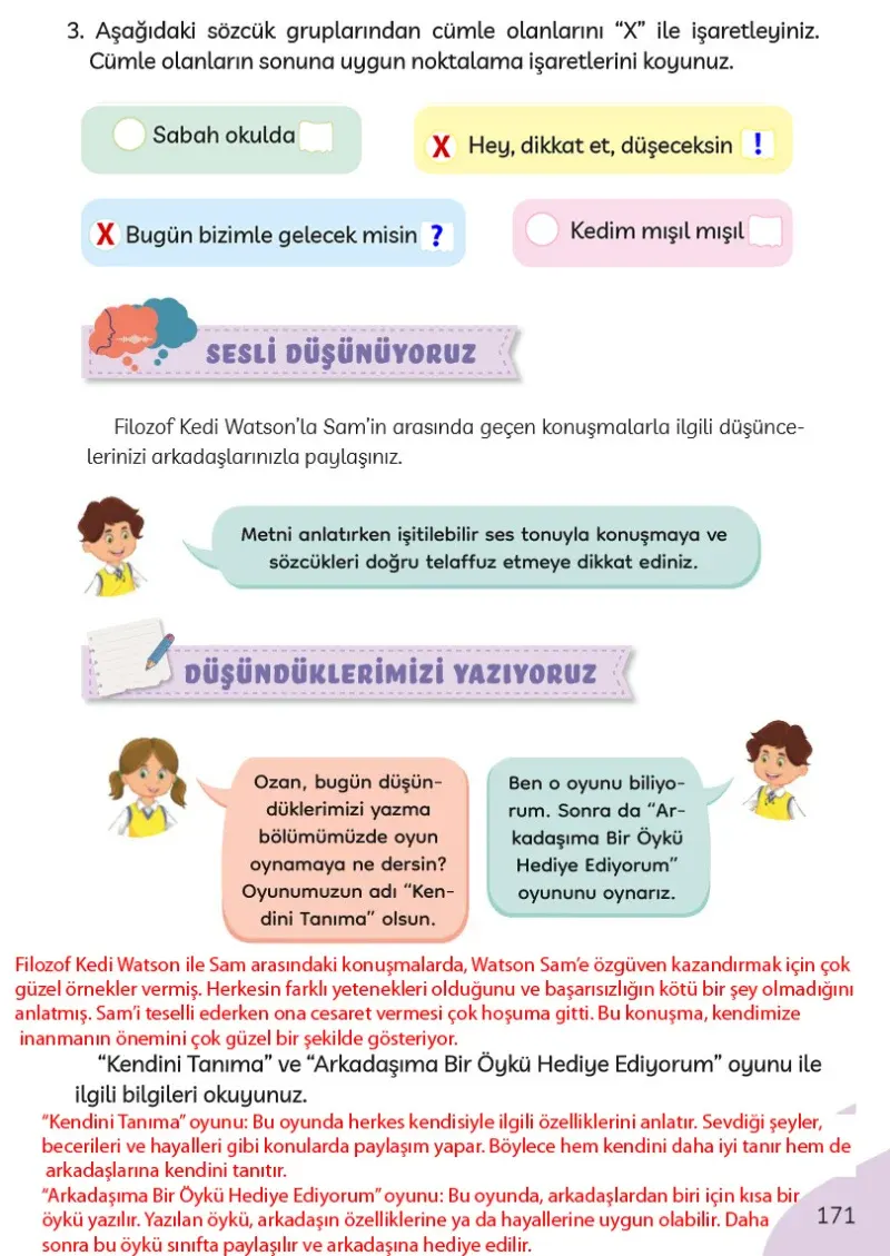 3. Sınıf Türkçe Ders Kitabı Cevapları Meb Yayınları Sayfa 171 Çözüm Görseli