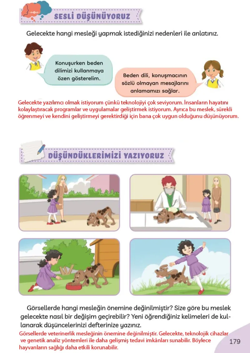 3. Sınıf Türkçe Ders Kitabı Cevapları Meb Yayınları Sayfa 179 Çözüm Görseli