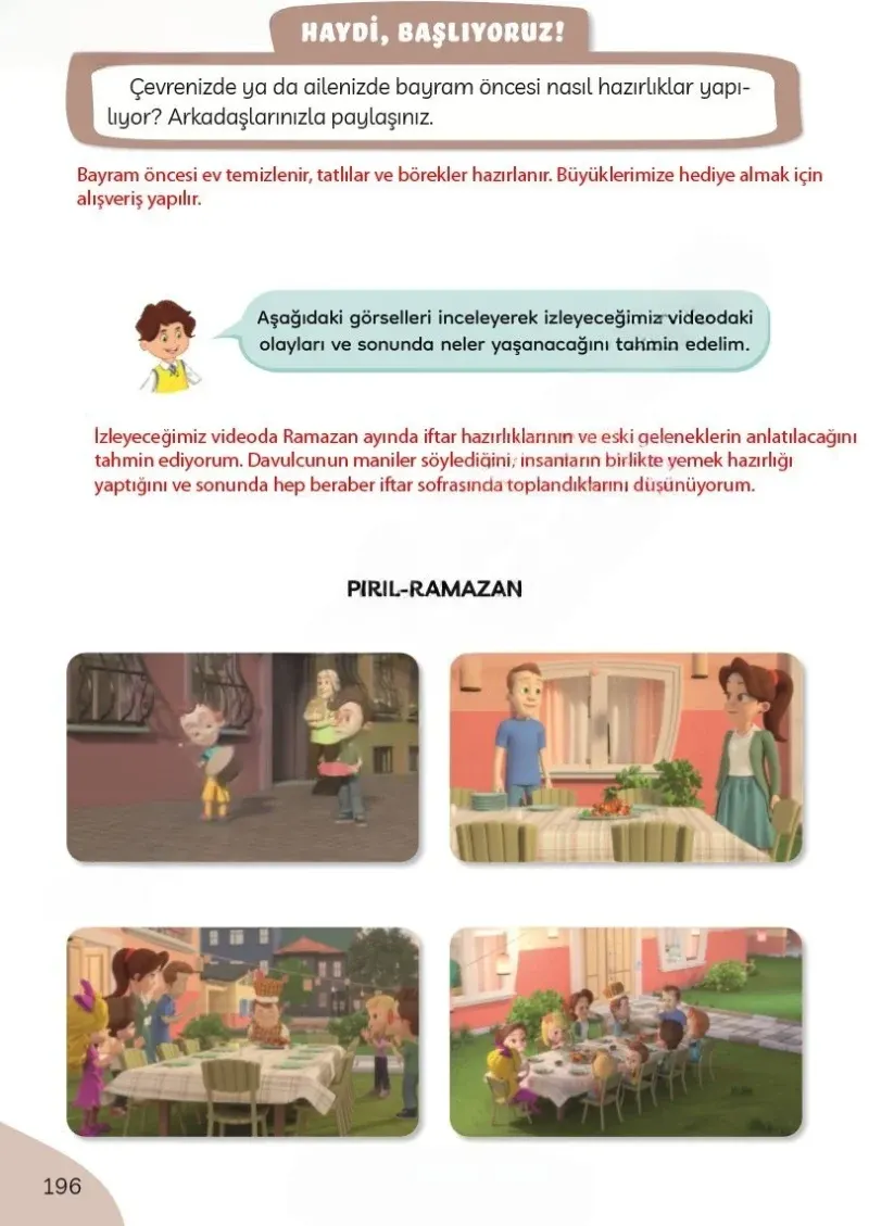 3. Sınıf Türkçe Ders Kitabı Cevapları Meb Yayınları Sayfa 196 Çözüm Görseli
