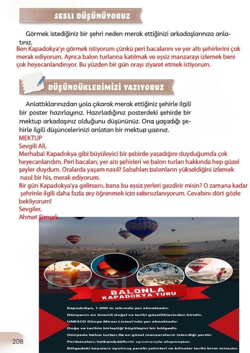 3. Sınıf Türkçe Ders Kitabı Cevapları Meb Yayınları Sayfa 208 Çözüm Görseli