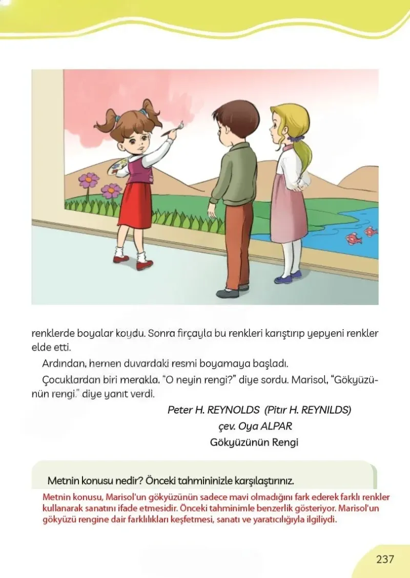 3. Sınıf Türkçe Ders Kitabı Cevapları Meb Yayınları Sayfa 237 Çözüm Görseli