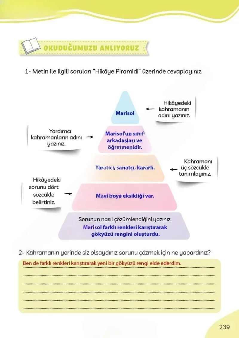 3. Sınıf Türkçe Ders Kitabı Cevapları Meb Yayınları Sayfa 239 Çözüm Görseli