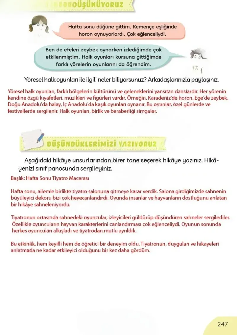 3. Sınıf Türkçe Ders Kitabı Cevapları Meb Yayınları Sayfa 247 Çözüm Görseli
