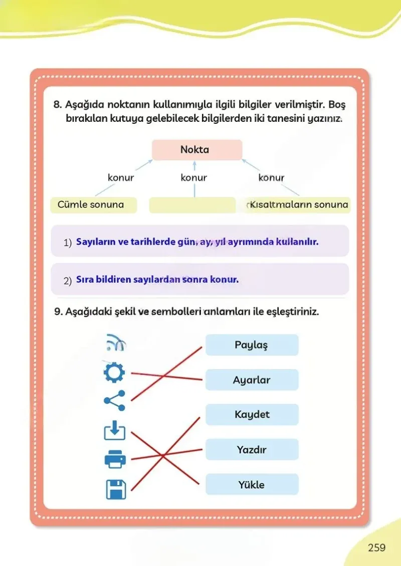 3. Sınıf Türkçe Ders Kitabı Cevapları Meb Yayınları Sayfa 259 Çözüm Görseli
