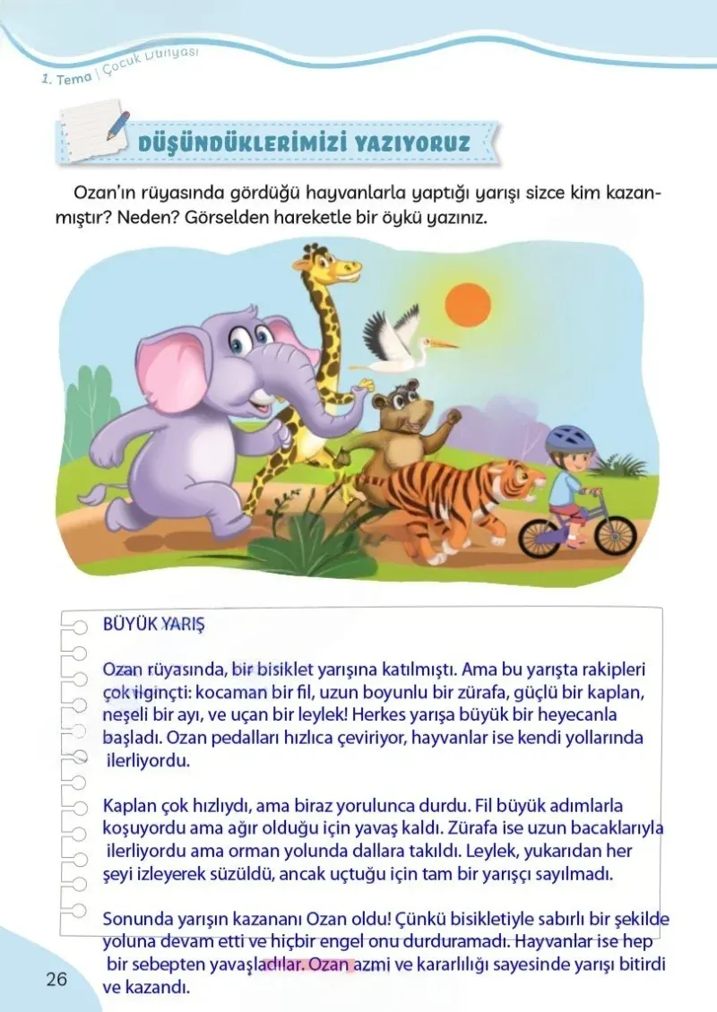 3. Sınıf Türkçe Ders Kitabı Cevapları Meb Yayınları Sayfa 26 Çözüm Görseli