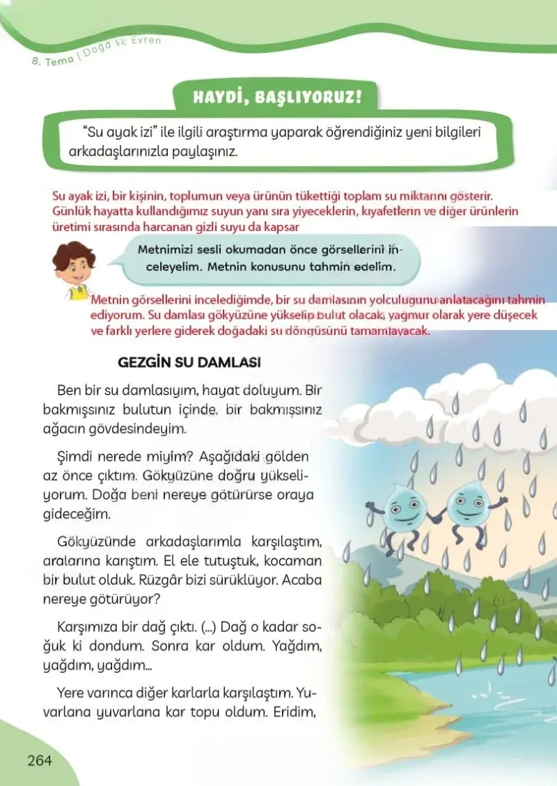 3. Sınıf Türkçe Ders Kitabı Cevapları Meb Yayınları Sayfa 264 Çözüm Görseli