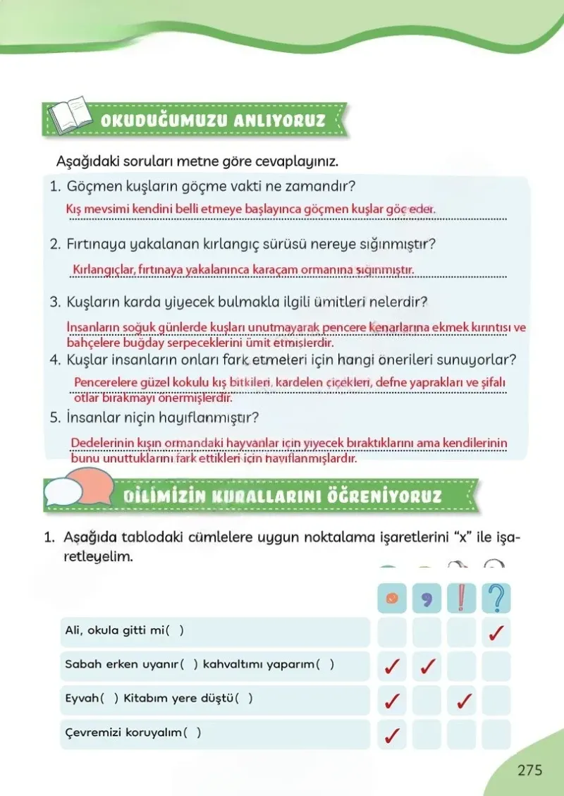 3. Sınıf Türkçe Ders Kitabı Cevapları Meb Yayınları Sayfa 275 Çözüm Görseli