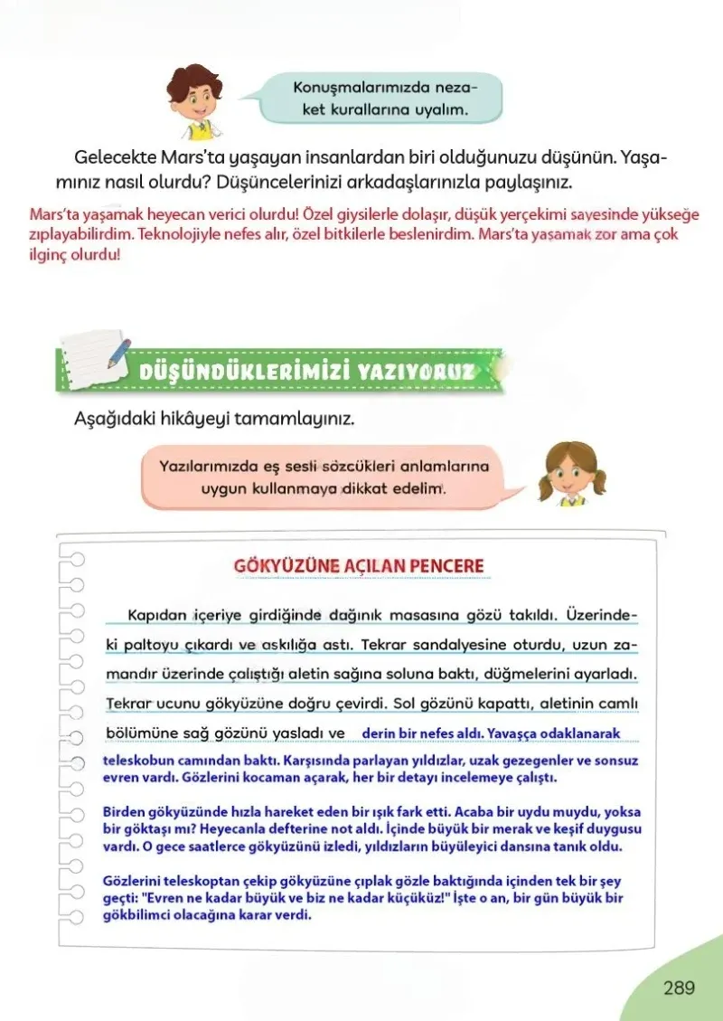 3. Sınıf Türkçe Ders Kitabı Cevapları Meb Yayınları Sayfa 289 Çözüm Görseli