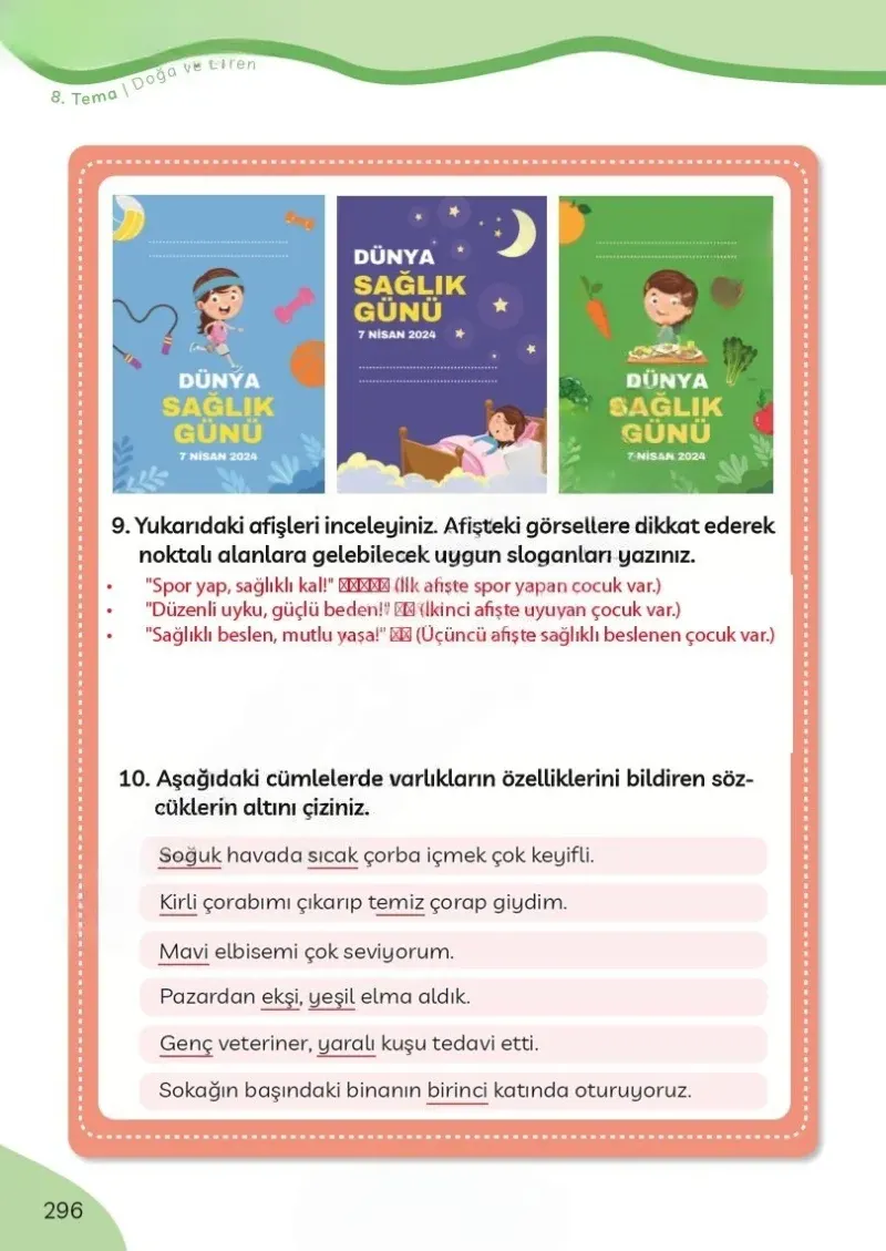 3. Sınıf Türkçe Ders Kitabı Cevapları Meb Yayınları Sayfa 296 Çözüm Görseli