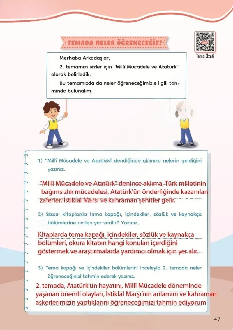 3. Sınıf Türkçe Ders Kitabı Cevapları Meb Yayınları Sayfa 47 Çözüm Görseli
