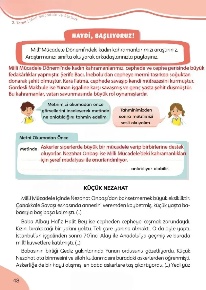 3. Sınıf Türkçe Ders Kitabı Cevapları Meb Yayınları Sayfa 48 Çözüm Görseli