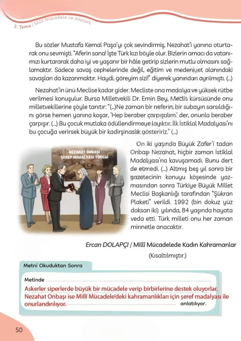 3. Sınıf Türkçe Ders Kitabı Cevapları Meb Yayınları Sayfa 50 Çözüm Görseli