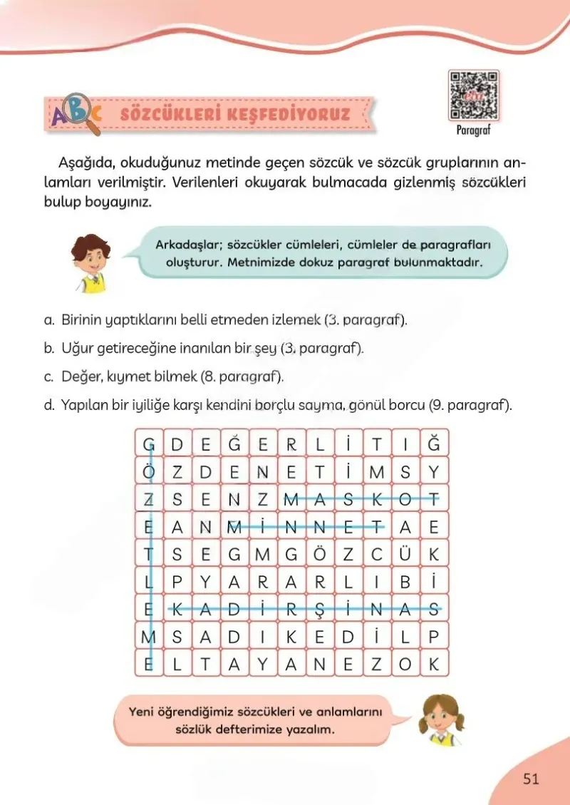 3. Sınıf Türkçe Ders Kitabı Cevapları Meb Yayınları Sayfa 51 Çözüm Görseli