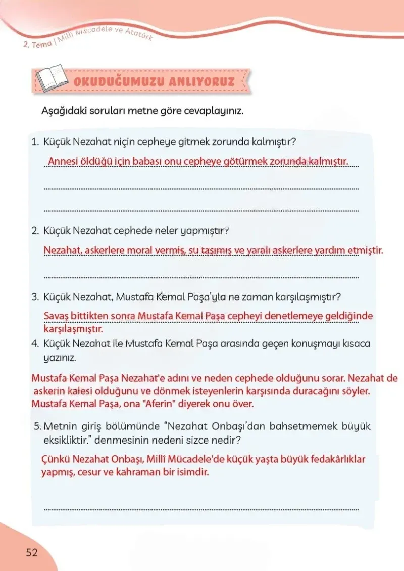 3. Sınıf Türkçe Ders Kitabı Cevapları Meb Yayınları Sayfa 52 Çözüm Görseli