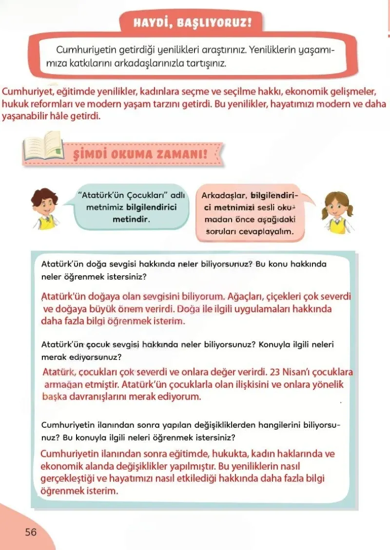 3. Sınıf Türkçe Ders Kitabı Cevapları Meb Yayınları Sayfa 56 Çözüm Görseli