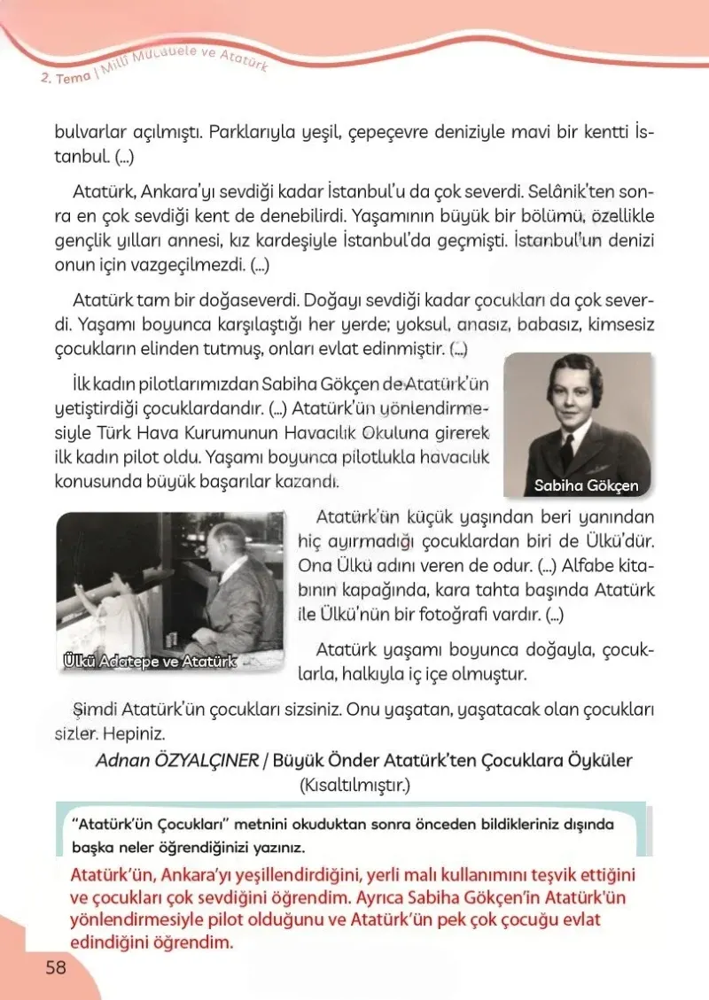 3. Sınıf Türkçe Ders Kitabı Cevapları Meb Yayınları Sayfa 58 Çözüm Görseli