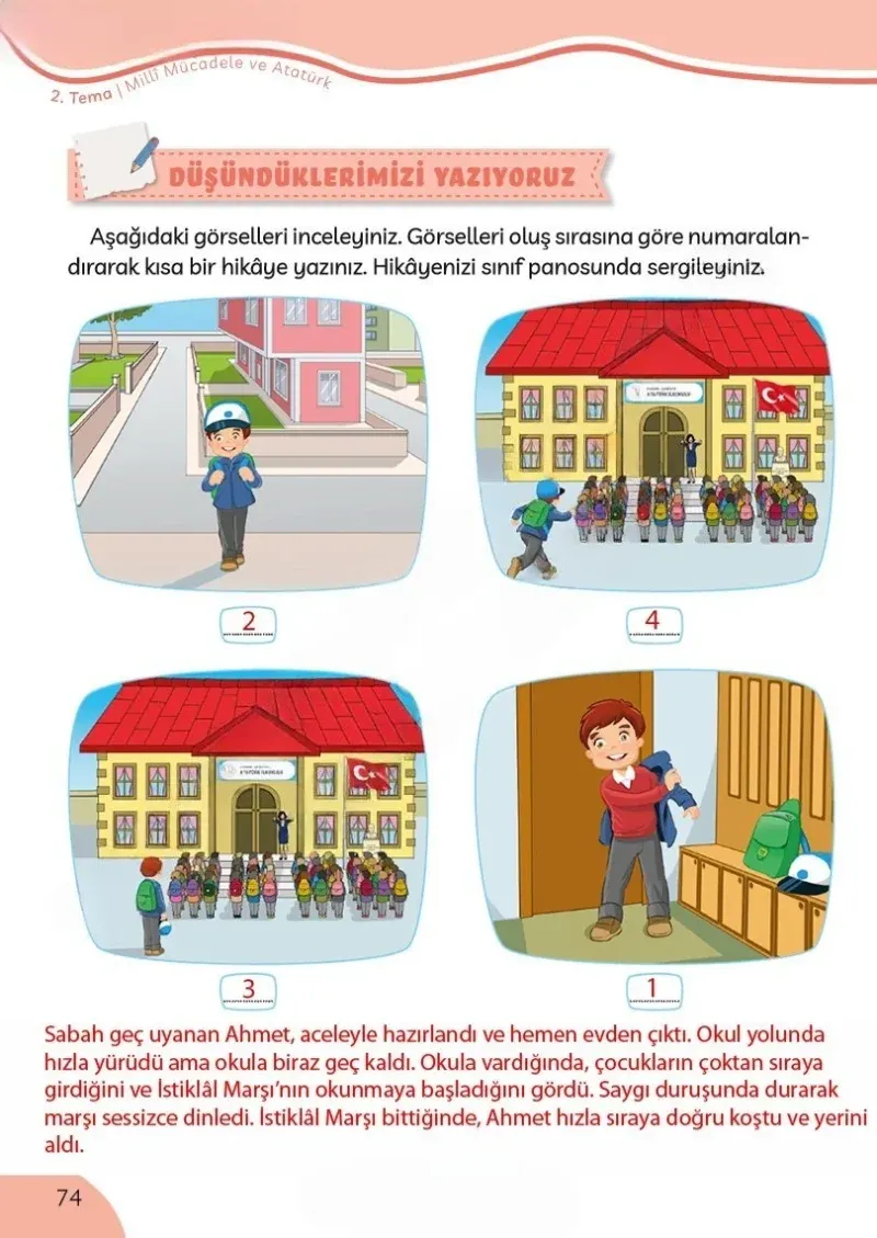 3. Sınıf Türkçe Ders Kitabı Cevapları Meb Yayınları Sayfa 74 Çözüm Görseli