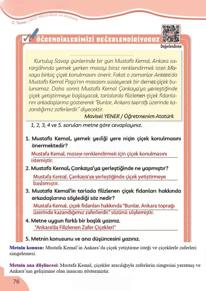 3. Sınıf Türkçe Ders Kitabı Cevapları Meb Yayınları Sayfa 76 Çözüm Görseli