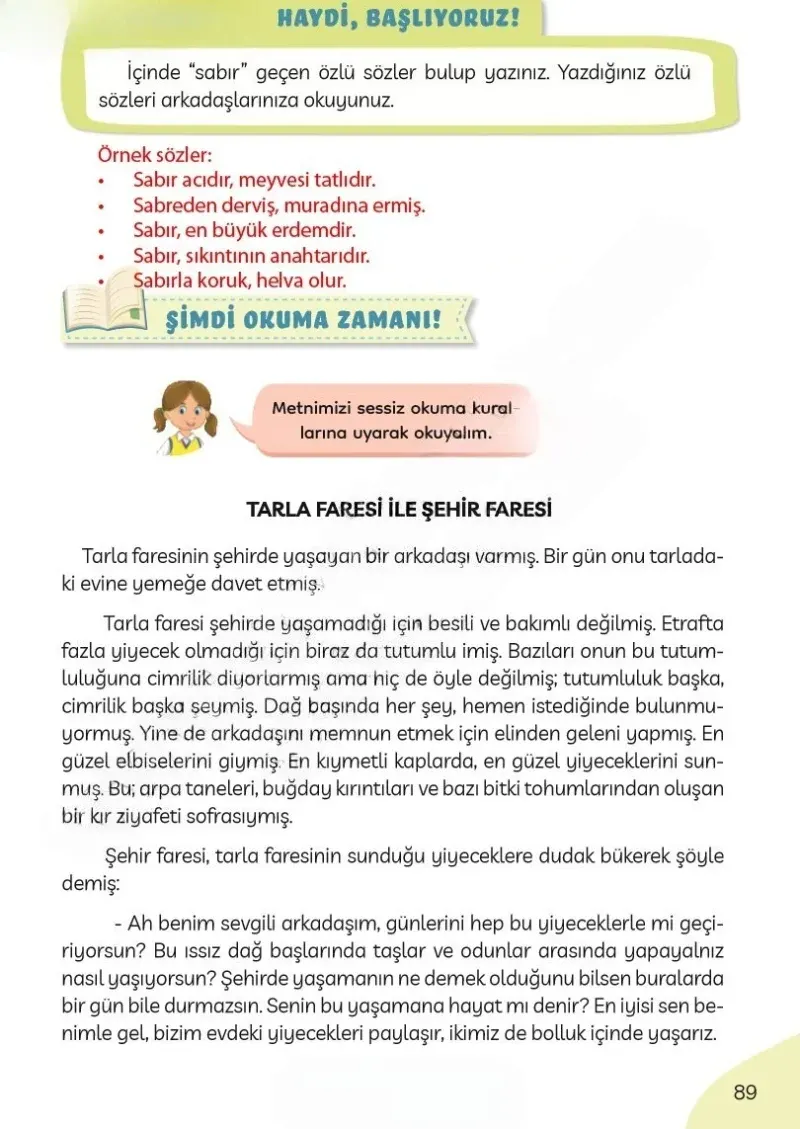 3. Sınıf Türkçe Ders Kitabı Cevapları Meb Yayınları Sayfa 89 Çözüm Görseli