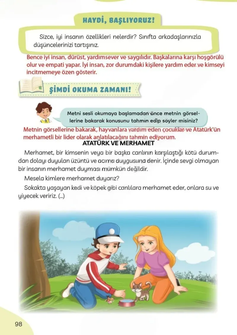 3. Sınıf Türkçe Ders Kitabı Cevapları Meb Yayınları Sayfa 98 Çözüm Görseli