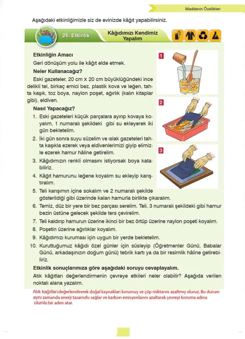4. Sınıf Fen Bilimleri Ders Kitabı Cevapları Sözcü Yayınları Sayfa 109 Çözüm Görseli