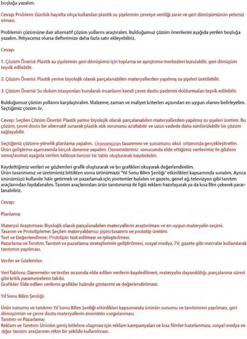 4. Sınıf Fen Bilimleri Ders Kitabı Cevapları Sözcü Yayınları Sayfa 113 Çözüm Görseli