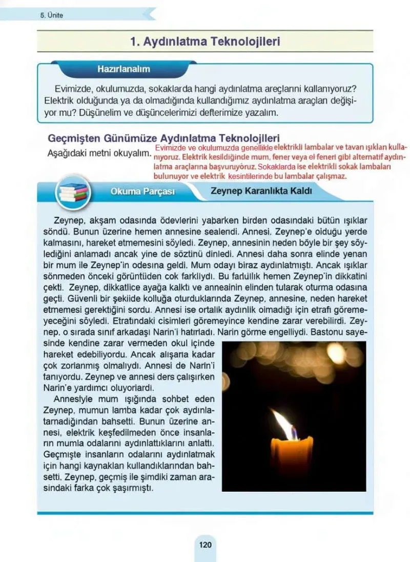 4. Sınıf Fen Bilimleri Ders Kitabı Cevapları Sözcü Yayınları Sayfa 120 Çözüm Görseli