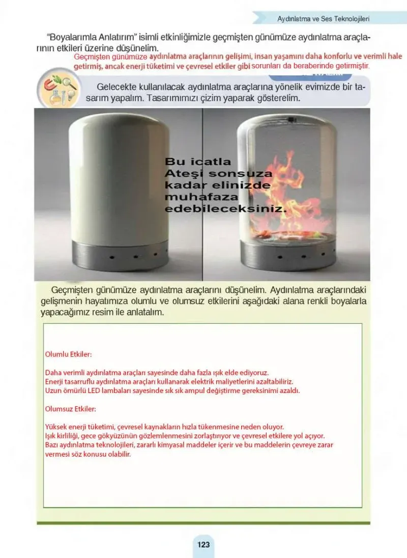 4. Sınıf Fen Bilimleri Ders Kitabı Cevapları Sözcü Yayınları Sayfa 123 Çözüm Görseli