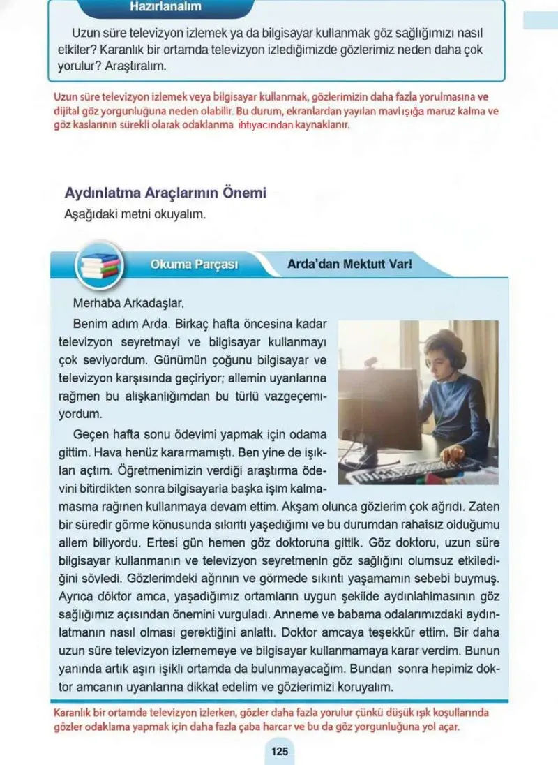 4. Sınıf Fen Bilimleri Ders Kitabı Cevapları Sözcü Yayınları Sayfa 125 Çözüm Görseli