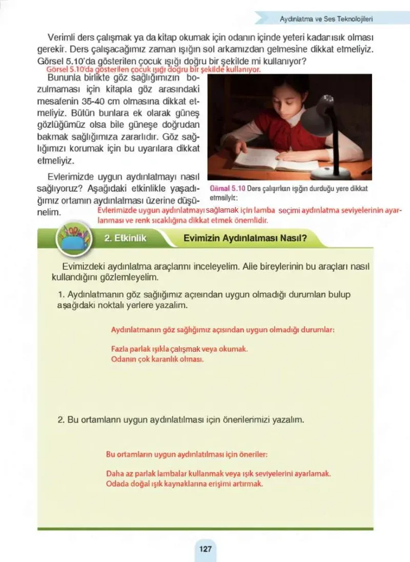 4. Sınıf Fen Bilimleri Ders Kitabı Cevapları Sözcü Yayınları Sayfa 127 Çözüm Görseli