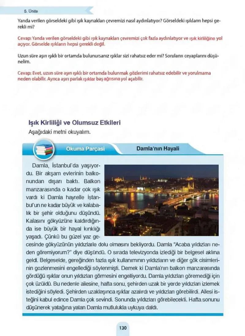 4. Sınıf Fen Bilimleri Ders Kitabı Cevapları Sözcü Yayınları Sayfa 130 Çözüm Görseli