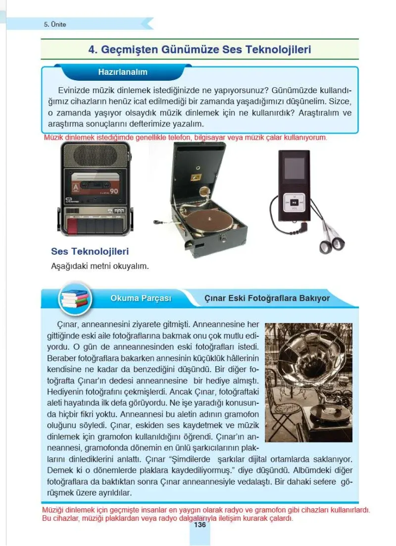 4. Sınıf Fen Bilimleri Ders Kitabı Cevapları Sözcü Yayınları Sayfa 136 Çözüm Görseli