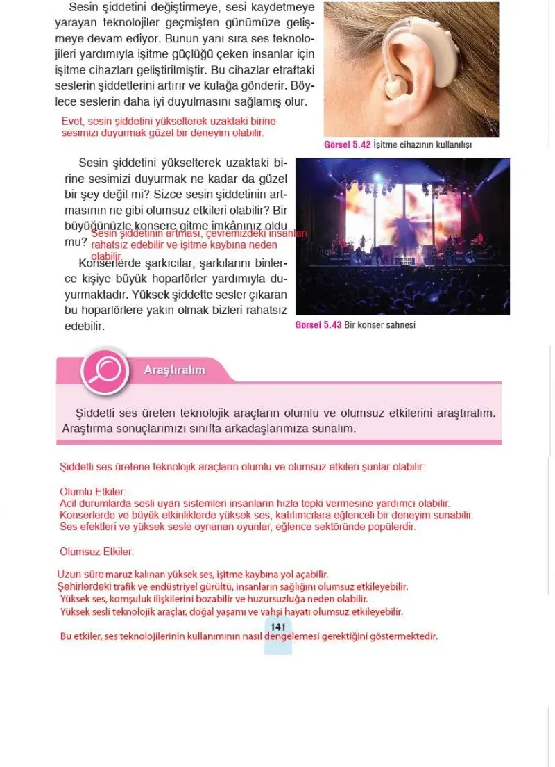 4. Sınıf Fen Bilimleri Ders Kitabı Cevapları Sözcü Yayınları Sayfa 141 Çözüm Görseli