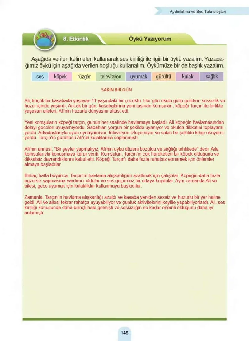 4. Sınıf Fen Bilimleri Ders Kitabı Cevapları Sözcü Yayınları Sayfa 145 Çözüm Görseli