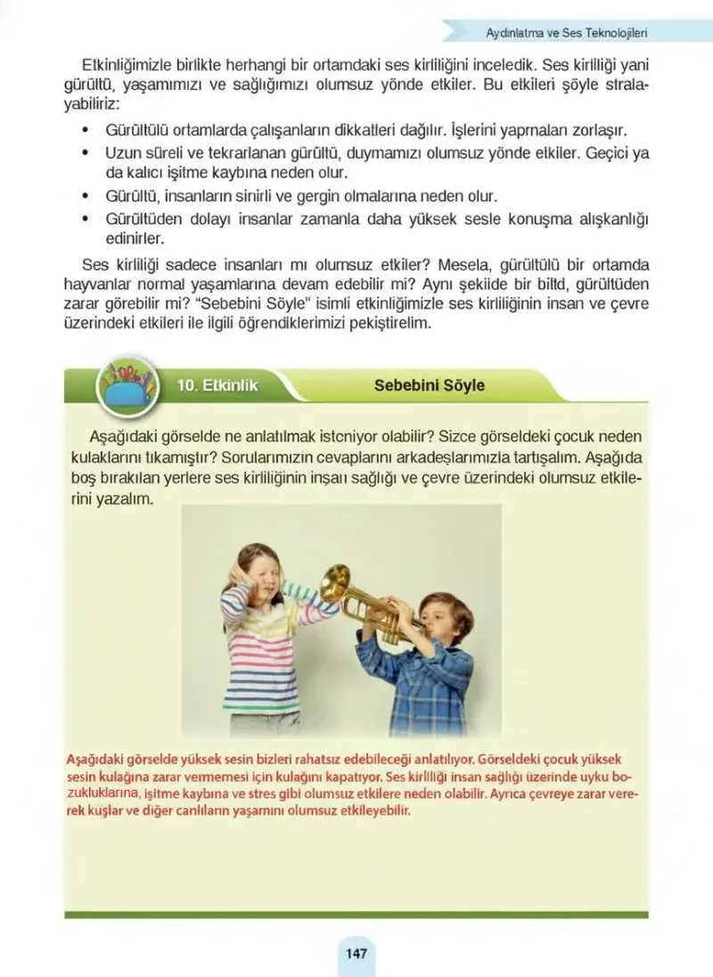4. Sınıf Fen Bilimleri Ders Kitabı Cevapları Sözcü Yayınları Sayfa 147 Çözüm Görseli