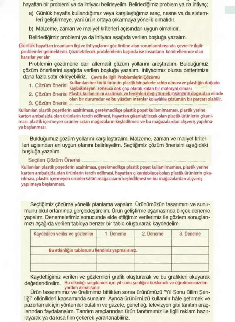 4. Sınıf Fen Bilimleri Ders Kitabı Cevapları Sözcü Yayınları Sayfa 25 Çözüm Görseli