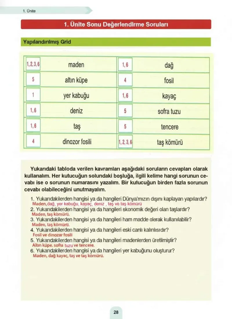 4. Sınıf Fen Bilimleri Ders Kitabı Cevapları Sözcü Yayınları Sayfa 28 Çözüm Görseli