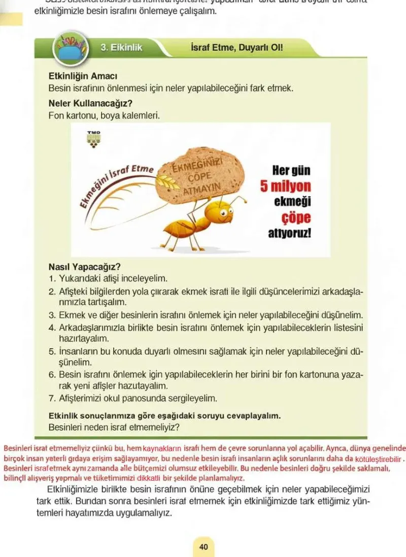 4. Sınıf Fen Bilimleri Ders Kitabı Cevapları Sözcü Yayınları Sayfa 40 Çözüm Görseli