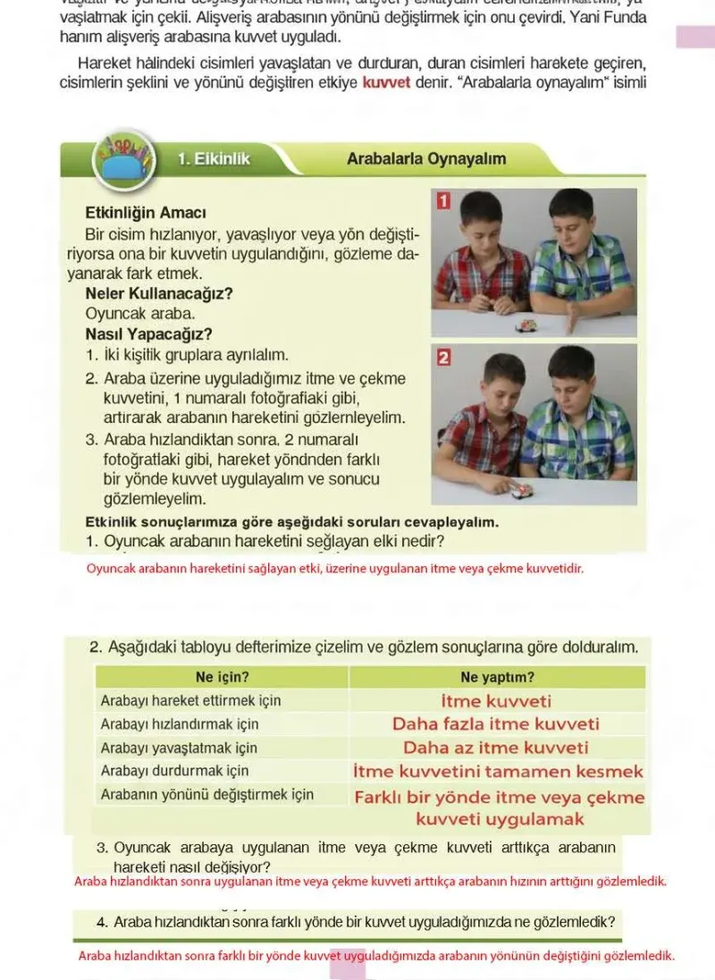 4. Sınıf Fen Bilimleri Ders Kitabı Cevapları Sözcü Yayınları Sayfa 49 Çözüm Görseli
