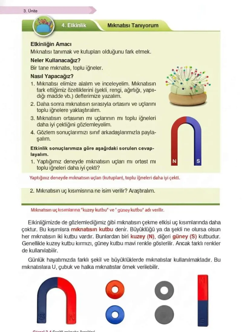 4. Sınıf Fen Bilimleri Ders Kitabı Cevapları Sözcü Yayınları Sayfa 54 Çözüm Görseli