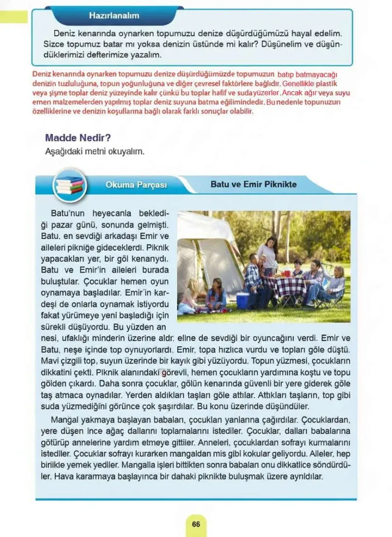 4. Sınıf Fen Bilimleri Ders Kitabı Cevapları Sözcü Yayınları Sayfa 66 Çözüm Görseli