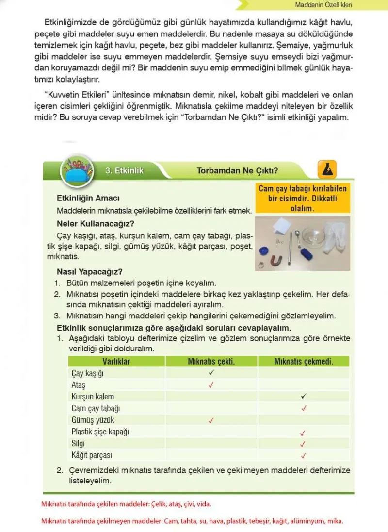 4. Sınıf Fen Bilimleri Ders Kitabı Cevapları Sözcü Yayınları Sayfa 69 Çözüm Görseli