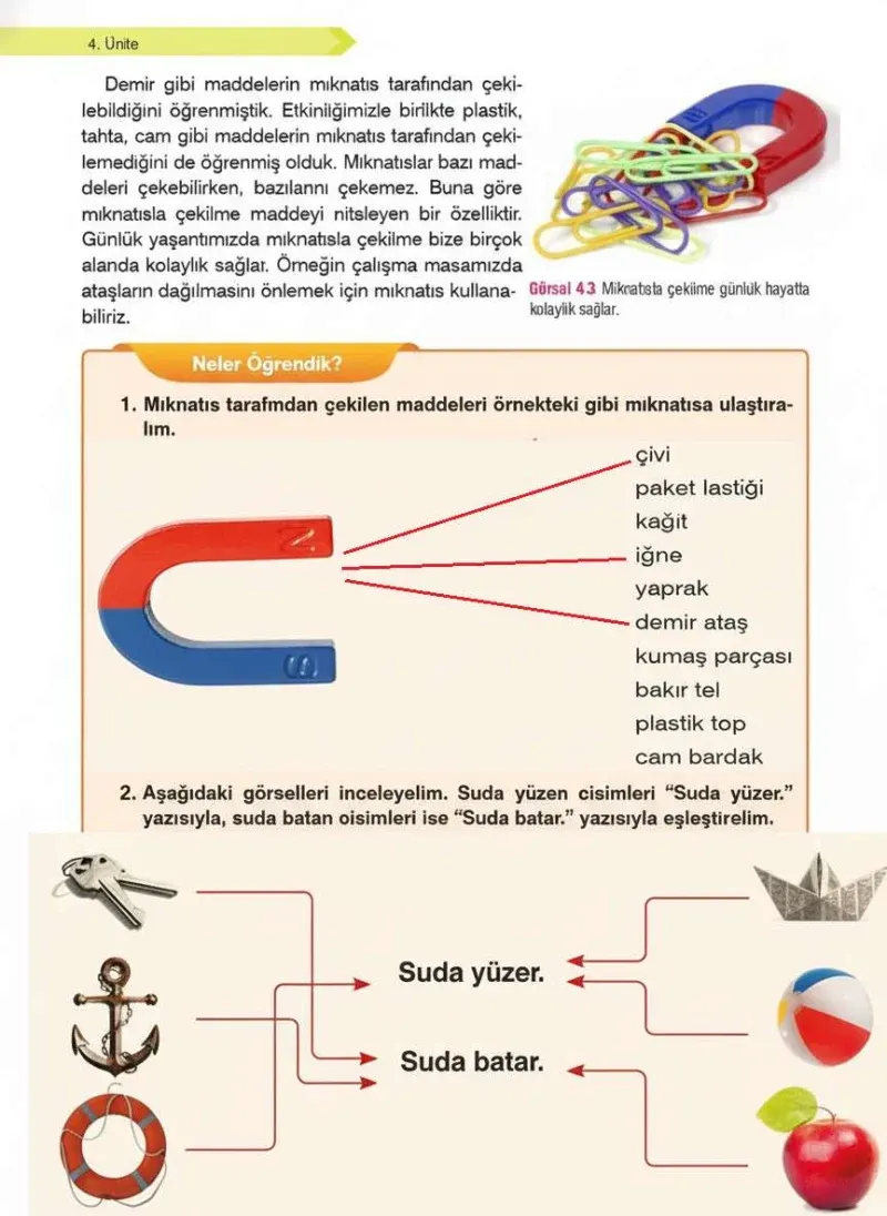 4. Sınıf Fen Bilimleri Ders Kitabı Cevapları Sözcü Yayınları Sayfa 70 Çözüm Görseli