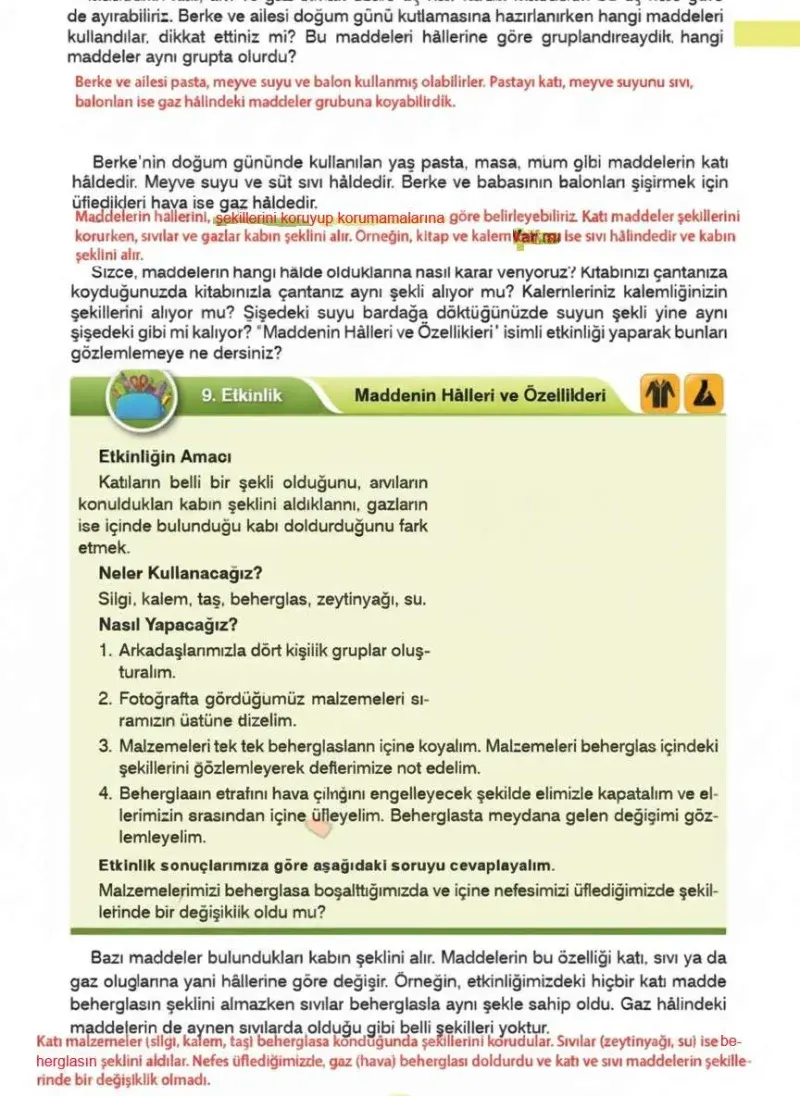 4. Sınıf Fen Bilimleri Ders Kitabı Cevapları Sözcü Yayınları Sayfa 81 Çözüm Görseli