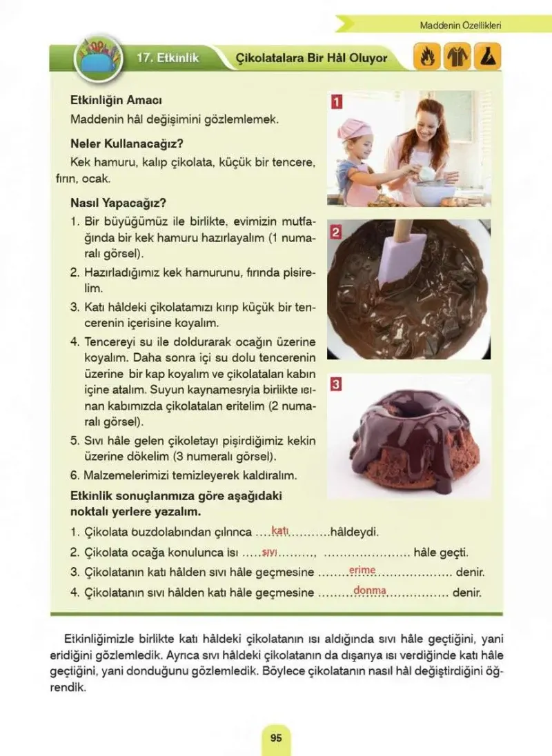 4. Sınıf Fen Bilimleri Ders Kitabı Cevapları Sözcü Yayınları Sayfa 95 Çözüm Görseli