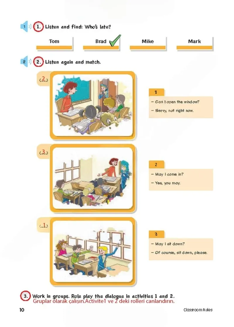 4. Sınıf İngilizce Ders Kitabı Cevapları Cem Yayınları Sayfa 10 Çözüm Görseli