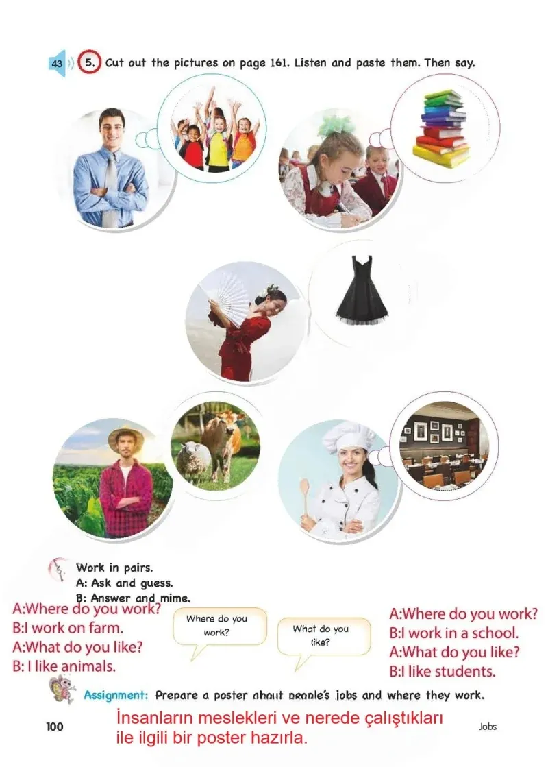 4. Sınıf İngilizce Ders Kitabı Cevapları Cem Yayınları Sayfa 100 Çözüm Görseli